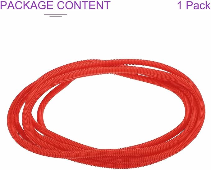 DMiotech 20ft Wire Loom Split Tubing 3/8 Inch(9.5mm) ID, Cord Protectors from Pet Flexible Conduit Cable Management for Office Home Garden, Red