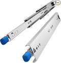 VADANIA 20" Heavy Duty Drawer Slide with Lock #D53, 2" Width Up to 125lb Load Capacity, 3-Fold Full Extension, Ball Bearing Lock-in & Lock-Out, Side Mount, 1-Pair