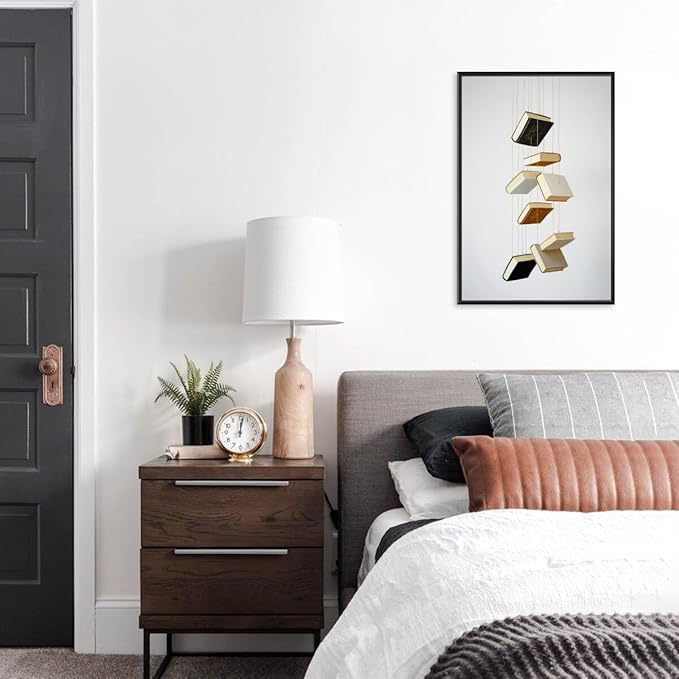Minimalist Book Art Aesthetic Poster Canvas Wall Art Decoration Living Room Home Decor Bedroom Decoration Poster black framed20x30inch