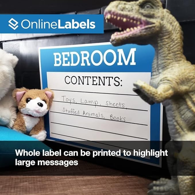 Full Sheet Labels - 8.5 x 11 - Pack of 100 Sheets - Inkjet/Laser Printers - Vertical Back Slit for Easy Peeling - Online Labels