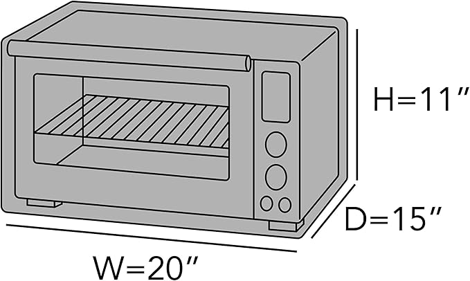 Covermates Keepsakes Toaster Cover – Quilted Appliance Protector for Coutertop Bread Ovens – Dust & Stain Resistant, Washable Slip‑On Design for Countertop Storage, Slate