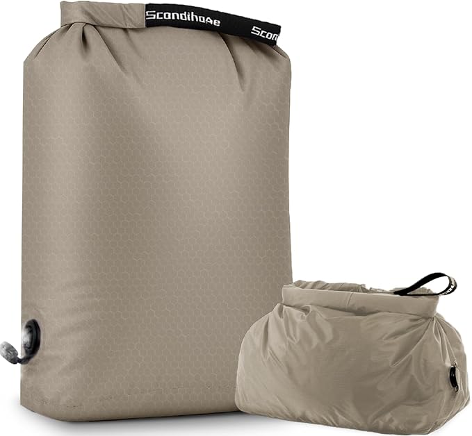 Compression Travel Laundry Bag for Dirty Clothes, Pump-Free Laundry Bag for Suitcase & Dorm, Waterproof Wet Dry Clothes Organizer, Large Capacity Space Saving Travel Bag (1 Pcs)(Gray, M)