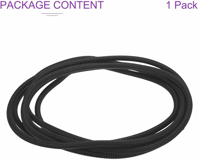 DMiotech 20ft Wire Loom Split Tubing 3/8 Inch(9.5mm) ID, Cord Protectors from Pet Flexible Conduit Cable Management for Office Home Garden, Black