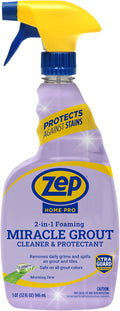 Zep Home Pro Foaming Miracle Grout Cleaner & Protectant - 32 Fl. OZ - (Pack of 1) 2-in-1 for Sparkling Clean Grout Lines