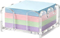 Penitue Acrylic Sticky Note Holder, Clear Holder Desk Organizer Notepad Dispenser for 3x3in Notes or Small Items for Classroom Dorm Room School Office Supplies Accessories