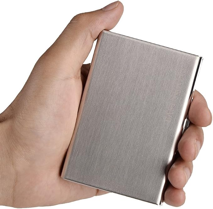 EASTNIGHTS RFID Credit Card Holder Metal Wallet Slim Credit Card Case Protector Business Card Holder for Women or Men