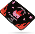 Credit Card Holder for Women Men Mini Aluminum Card Case Wallet Fire | Slim Design, RFID Blocking, Metal, Business ID Case
