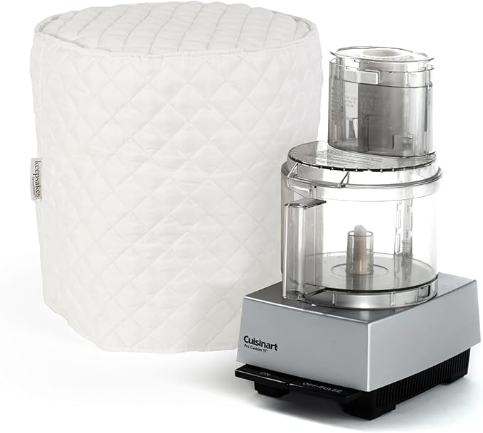 Covermates Keepsakes Blender Cover – Quilted Appliance Protector for Food Processors – Dust & Stain Resistant, Washable Slip‑On Design for Countertop Storage, Cream