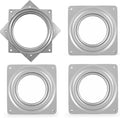 6" Lazy Susan Turntable, 500-lb Heavy Duty Steel Ball Bearing Rotating Tray Swivel Plate Cabinet Low Profile for Dining Table, Stool Chair, Pantry, Organizer (Silvery)