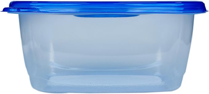 Glad GladWare Deep Dish Food Storage Containers with Lids, Large Rectangle BPA Free Plastic for Soups Salads and Meal Prep, Lock Tight Seal, Microwave Dishwasher Safe, 64 Oz, 3 Count - 6 Pack