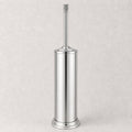 Chrome Toilet Brush and Holder Set，Extra Long Handled Toilet Bowl Brush and Holder，Stainless Steel Heavy Duty Toilet Brush for Bathroom,Deep Cleaning Modern Toilet Cleaner Slip Base