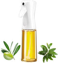 Oil Sprayer for Cooking -200ml Glass Olive Oil Sprayer, Cooking Sprayer, Kitchen Gadgets for Air Fryer, Canola Oil Spritzer, Widely Used for Salad Making, Baking, Frying, BBQ (White)