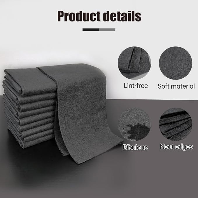 Wegodal Thickened Magic Cleaning Cloth, Upgrade Reuseable Streak Free Microfiber Cloth Microfiber Cleaning Cloth, Multipurpose Miracle Rags for Kitchen, Window, Glass, Cars (Gray-5Pcs, 12x12 in)