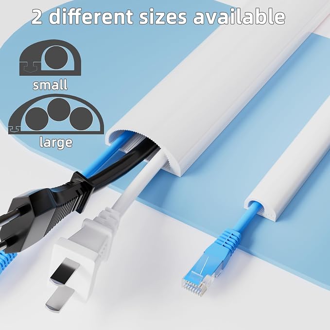 78" Cord Hider for Wall Mounted TV,Adhesive Cable Hider for Wall,Cord Covers Raceway Kit for Wires Hider,Flexible Silicone Cable Concealer for Home Office,W 1.08"× H 0.6"