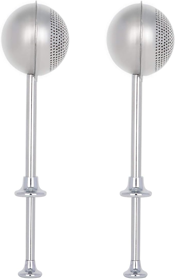 HULISEN 2-Pc Flour Duster, 304 Stainless Steel Flour Sifter for Baking | Spring-Press Handle, Dishwasher Safe, For Flour, Powdered Sugar, Fine Spices, Pick Up and Dust Flour Sifter, Gift Package