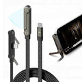 NKV USB C to USB C Cable， 240W Fast Charging Cable 5 FT，Invisible Stand Charging Cable，Flat USB c Cable,USB c Cable Right Angle，for iPhone 17 Series, Samsung Galaxy S25 S24 Ultra etc (Black)