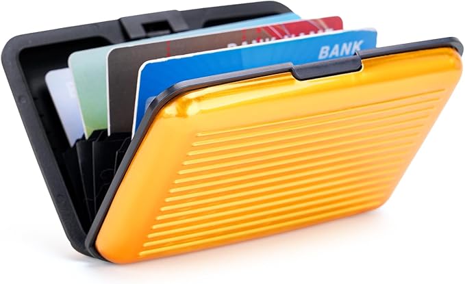 Women Credit Cards Holder,RFID Blocking Protection Aluminum Metal Wallet for Men Women Business Card Holder