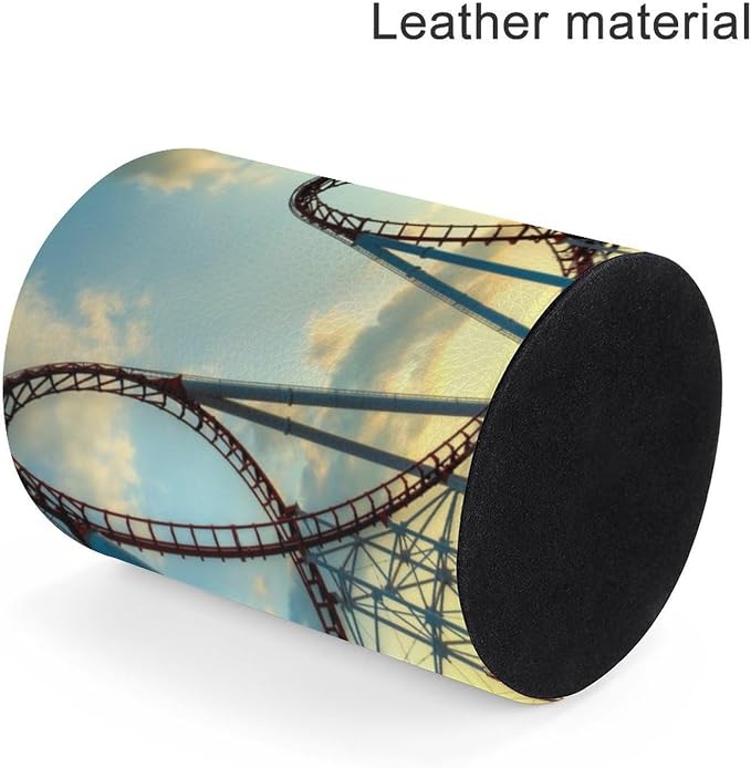 Roller Coaster Pen Holder Pencil Cup for Desk Organizer | Cute Makeup Brush Holder PU Multifunctional Office Suppliesfor Decor Home Classroom School