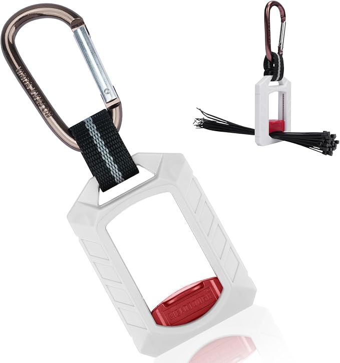 Melotough Zip Tie Organizer Band,Zip Tie Holder,Reusable,Cable Tie Bracket for Multi-Purpose Indoor and Outdoor Use,White,1Pcs