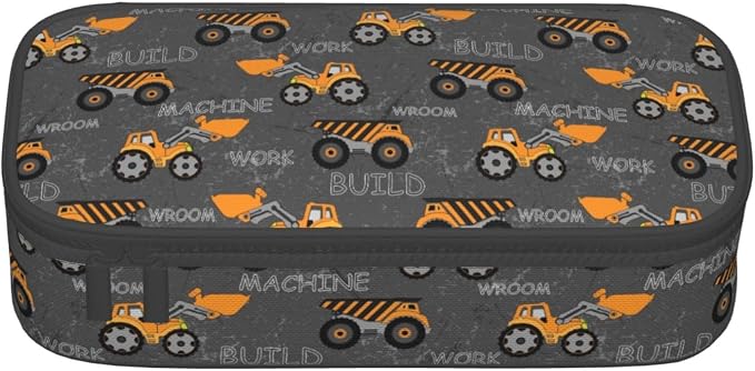 Truck Large Pencil Case for Girls Boys, Pencil Pouch Pen Bag Kids Teen | Big Capacity with Flip Top Zipper Stationery Organizer Storage Back to School Supplies for School Office College Student