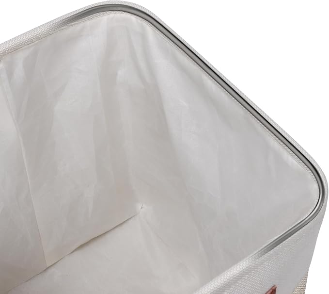 Fabric Storage Cubes 10.5x10.5x11in, Cube Storage Bins Organizers | Small storage cubes, Foldable Storage Basket, For Shelves Closet Organizers, with PU Leather Handle, 6 Pack, Beige