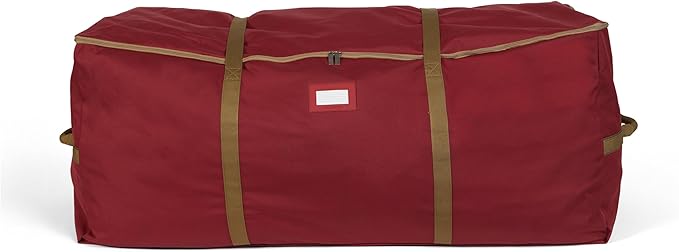 Covermates Keepsakes Christmas Tree Cinch Bag – Durable Polyester Tree Storage with Reinforced Handles & Built-In Cinch Straps – Trees, Lights & Holiday Décor, Red