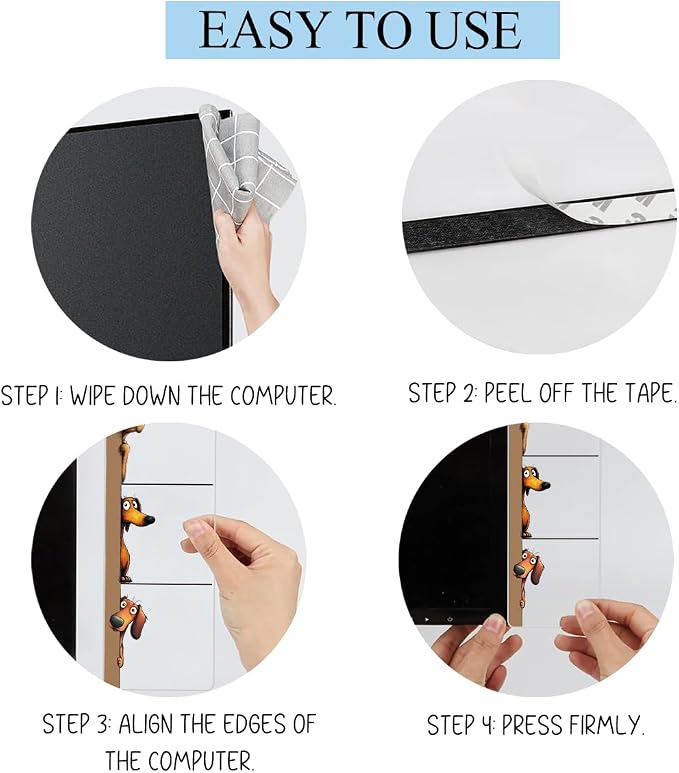 Dachshund Computer Monitor Memo Board, Sticky Note Holder, Monitor Side Note Board, Acrylic Desk Organizer with 100Pcs Notes for Office Worker Men Women, Home Desktop and Office Desk