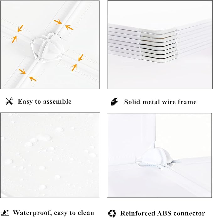 AWTATOS Cube Storage Organizer Closet Storage 12 Cube Shelves, Large and Small Cubes, DIY Portable Closet Clothes Storage Shelfs for Home, Bedroom, White