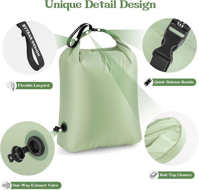 Travel Laundry Bag, Waterproof Compression Bags for Dirty Clothes | Moisture-resistant Vacuum Storage Bag, Space-Saving Laundry Storage Organizer for Cruise, Swimming, Gym
