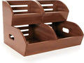 Potato and Onion Storage Bin for Pantry and Kitchen, Ventilated Stackable Bamboo Storage Bins with Handles - Multipurpose Organizers, Produce Containers for Bread, Vegetable, Fruit (Walnut, 3 Pack)
