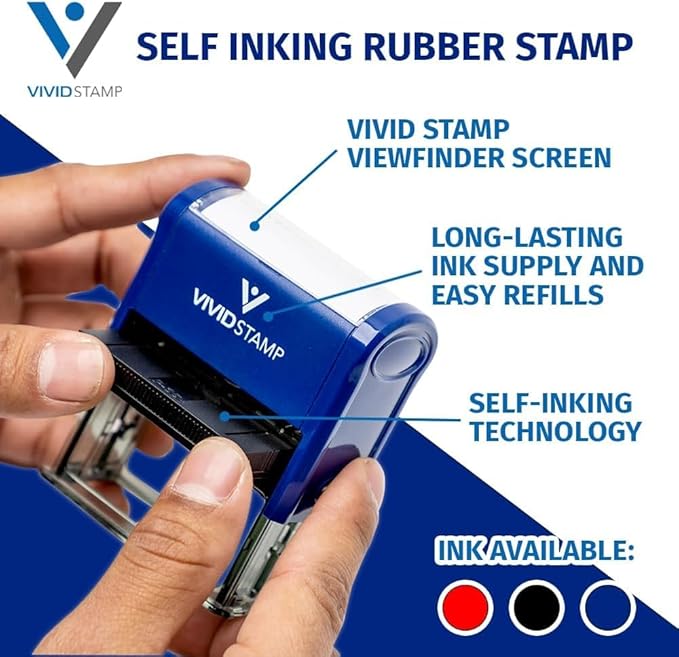 Absent Make-up Work Teacher Self Inking Rubber Stamp (Blue Ink) - Large
