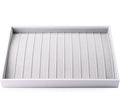 Oirlv Leather 13-Slot Necklace Display Tray White | Stackable Design, Saves Space, Suitable for Women Who Have A Fixed Dressing Table Or Drawer Space.