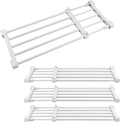 Geetery 4 Pcs Closet Tension Shelf Metal Expandable Closet Shelf Dividers Adjustable DIY Shelf Separators in Closet Tension Rod Storage Rack for Cabinet Kitchen Wardrobe (19.7''-31.5'' X 9.45'')