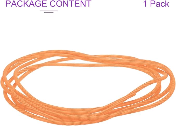 DMiotech 20ft Wire Loom Split Tubing 1/4 Inch(6.4mm) ID, Cord Protectors from Pet Flexible Conduit Cable Management for Office Home Garden, Orange