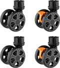 FELICON SELORSS Heavy Duty Rotation Swivel Wheels-Black-4PCS | 360°Rotate Wheel for BY06 BY06S BY06C BY10 BY10WX BY16 Folding Utility Cart Rolling Crate