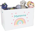 My Bambino Personalized Toy Storage Box and Bin Newborn Gift (Boho Rainbow) | Personalized Kids Gift