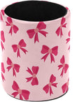 Red Bows Pen Holder Pencil Organizer for Desk, 3.1” x 3.1” x 3.9” Pencil Cup Office Supplies, Large Capacity Cute Pen and Makeup Brush Holder for Home, School, Desktop