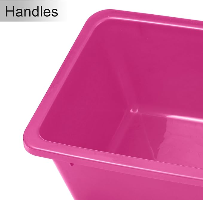 Zonon 12 Pcs Plastic Cubby Storage Bin Back to School Classroom Cubby Organization Storage Container with 1 Pack Self Adhesive Label for Office School Library(Retro Color,11.61 x 7.68 x 4.92)