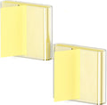 2 Pcs Sticky Note Dispenser, Magnetic Sticky Note Holder for Post It Notes, 3 x 3 Inch Acrylic Sticky Note Organizer for Office Home Classroom,Transparent