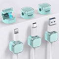 AhaStyle Magnetic Cable Organizer [1s Lock] 6 Pack Cord Holders Cable Clips | Strong Adhesive Hide Cable Cord Keeper Adhesive Wire Organizer Keeper for Nightstand Kitchen Car Office