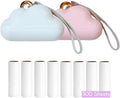 Portable Lint Roller 150 Sheets Travel Size, Mini Lint Roller for Clothes and Reusable Pet Hair Remover, Cute Small Sticky Dust Remover Refillable