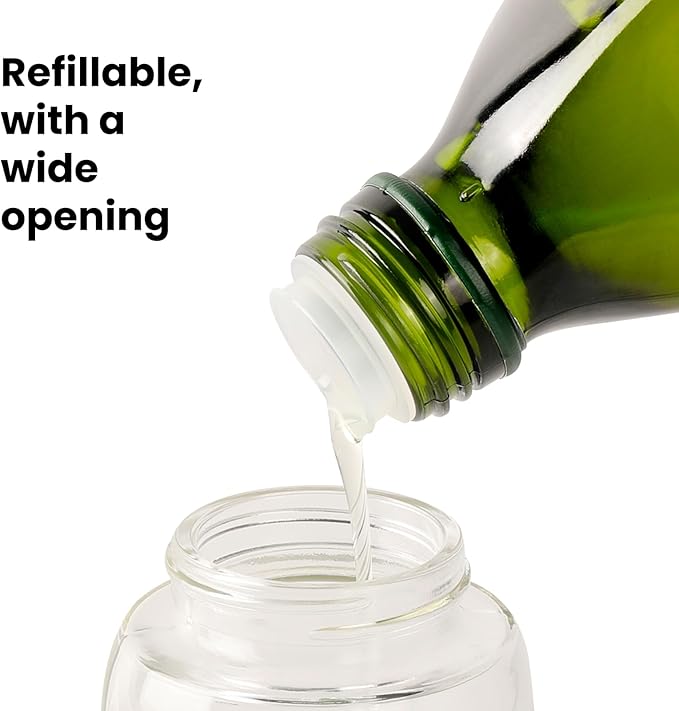 Mistifi Olive Oil Sprayer for Cooking, 150ml Glass Oil Sprayer Bottle, Fine Mist Spray for Air Fryer, Nonstick Frying, BBQ, Salad, Refillable & Leakproof Dispenser (Light Protection PS640)