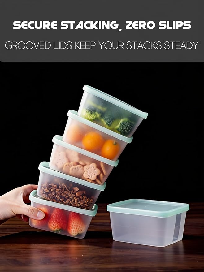 LivLab Mker 40 PCS Meal Prep Containers with Lids - Freezer Food Storage Containers Bpa-Free Reusable Lunch Boxes for Leftovers, Salad, Fruits, Snack - 20 Sets | 20 fl oz | 2.5 Cups