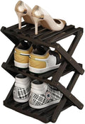 YYW Bamboo Shoe Rack, Foldable Vertical Free Standing Shoe Storage Shelf | Foldable design, Free standing for entryway or living room, Vertical shoe organizer, Space saving closet shelf