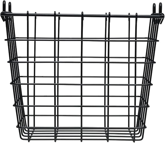 Gourmet Basics by Mikasa 3-Tier Wire Market Basket, Antique Black Metal Kitchen Counter Organizer for Fruit, Vegetables and Pantry Storage, Farmhouse Decor
