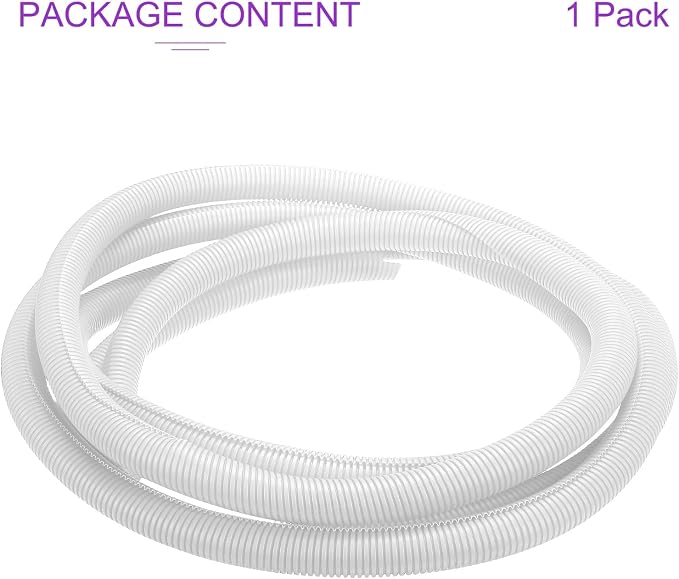 DMiotech 20ft Wire Loom Split Tubing 1 1/4 Inch(31.8mm) ID, Cord Protectors from Pet Flexible Conduit Cable Management for Office Home Garden, White