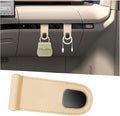 Car Co-Pilot Glovebox Hook, Multifunctional Passenger Seat Glovebox Hanger Organizer for Purse Handbag Umbrella, Auto Interior Glove Box Hanging Storage Hook Holder, Universal Fit (Beige)