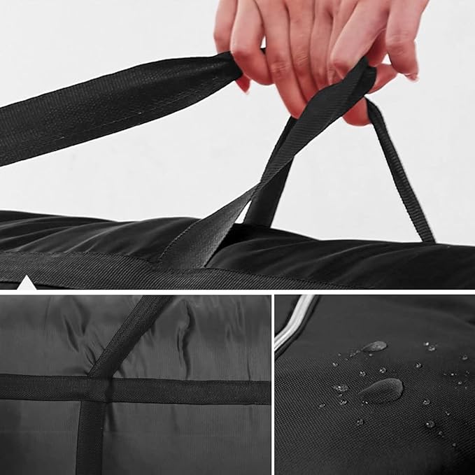Multipurpose Extra Large Heavy Duty Storage Bags Duffle Bags for Space Saving Moving Storage (Black, 26Gal/100L)