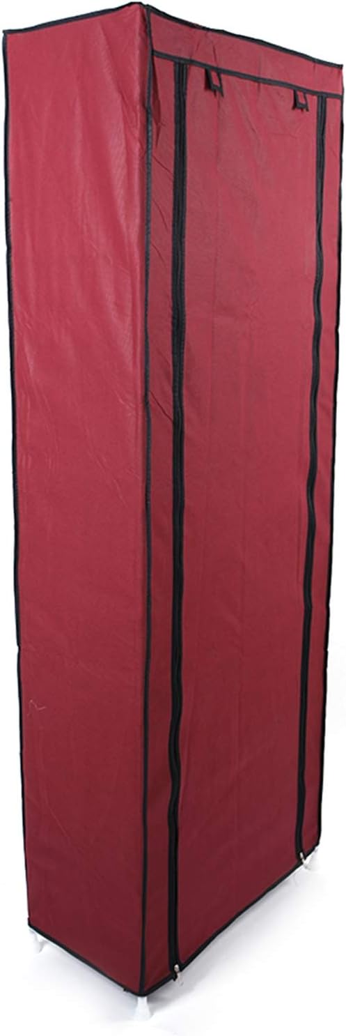 Shoe Rack, 10 Tier Shoe Organizer with Dust Cover, Shoe Storage Shelf for 20-27 Pairs of Shoes, Designed for Doorways, Entryway, Suitable for Sneakers, High Heels, Flats, and Boots (Wine Red)
