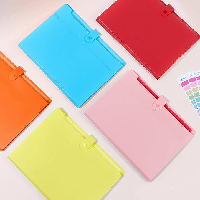 Forvencer Expanding File Folder with 8 Pocket, Letter Size Accordion File Organizer, Portable Folders for Documents, Cute Paper Organizer, Filling Products for School Office Supplies, Sky Blue